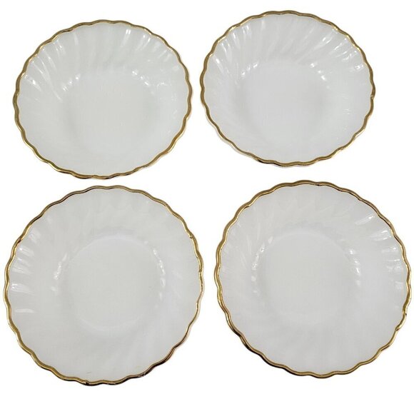 Anchor Hocking Fire King Milk Glass Custard Dessert Appetizer Bowls – Set of 4 - Picture 2 of 16